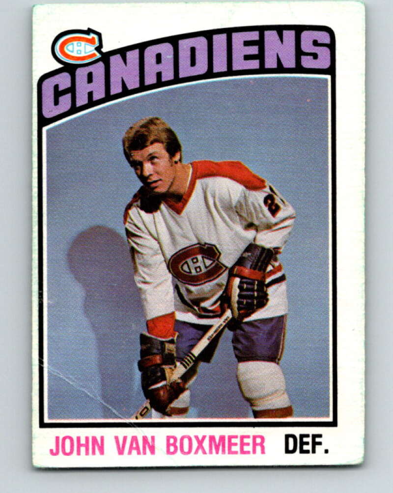 1976-77 O-Pee-Chee #330 John Van Boxmeer RC Rookie Canadiens V12812
