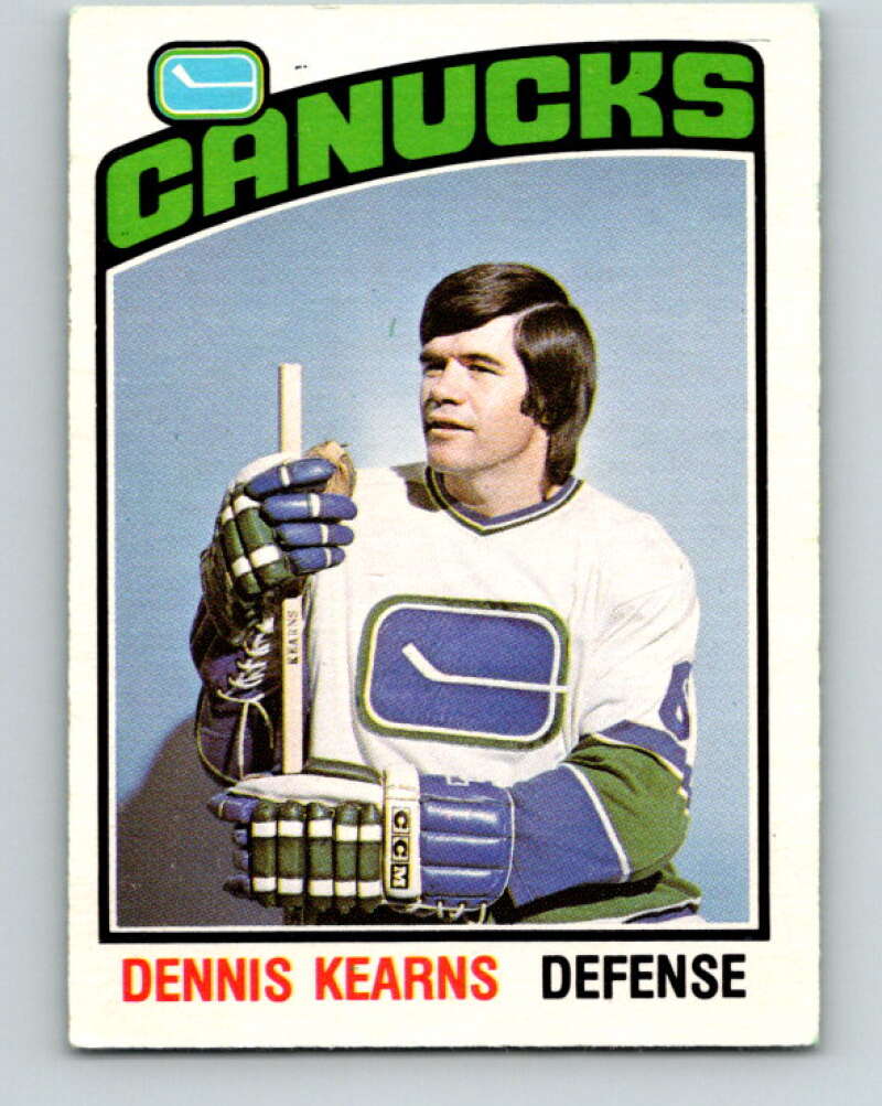 1976-77 O-Pee-Chee #338 Dennis Kearns Vancouver Canucks V12833