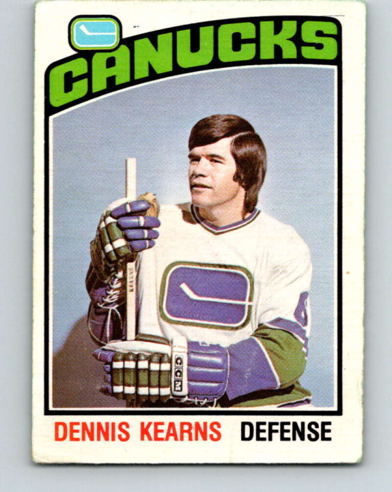 1976-77 O-Pee-Chee #338 Dennis Kearns Vancouver Canucks V12834