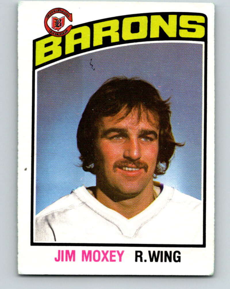 1976-77 O-Pee-Chee #349 Jim Moxey RC Rookie Cleveland Barons V12844