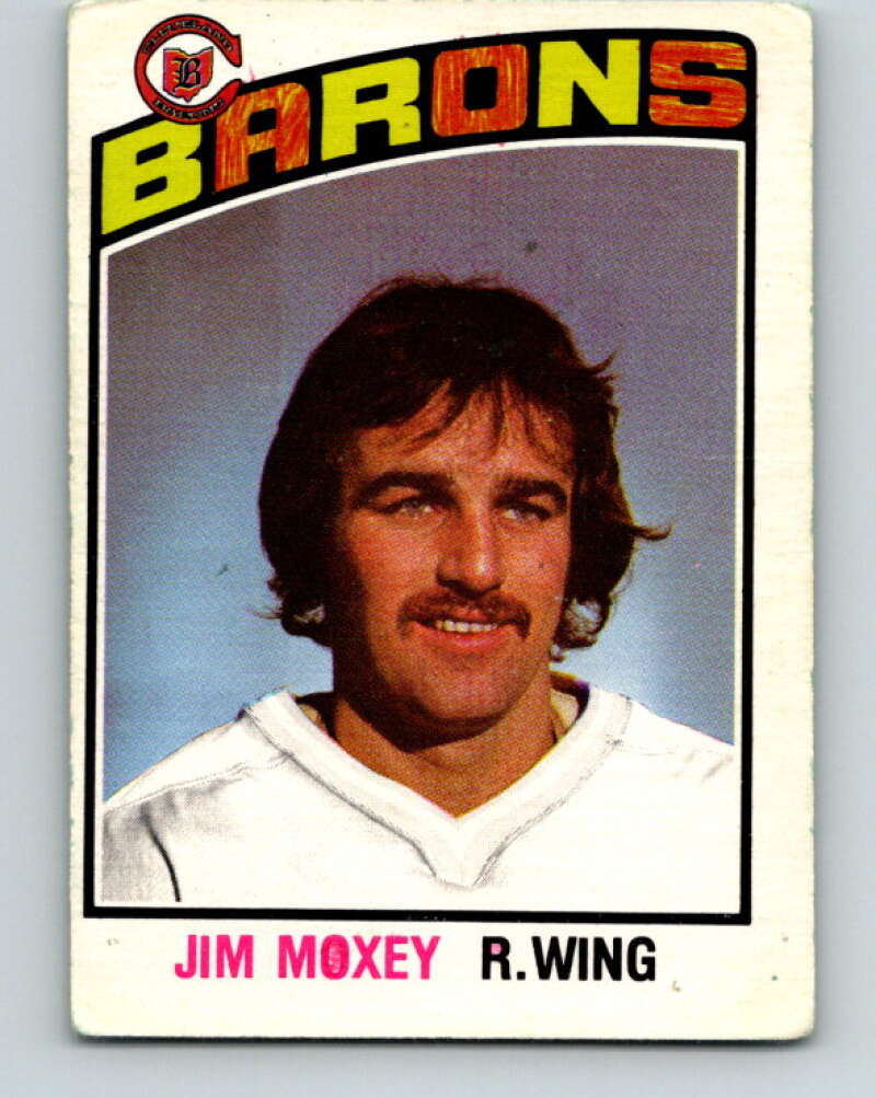 1976-77 O-Pee-Chee #349 Jim Moxey RC Rookie Cleveland Barons V12845