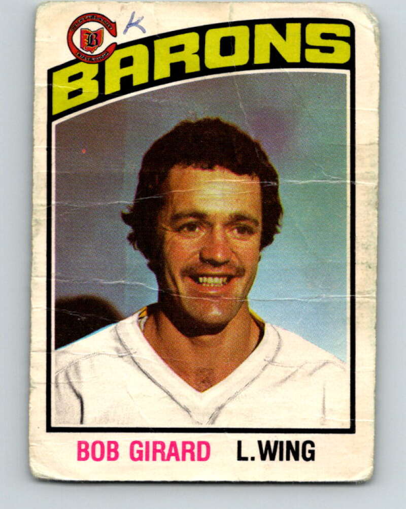 1976-77 O-Pee-Chee #362 Bob Girard RC Rookie Cleveland Barons V12876