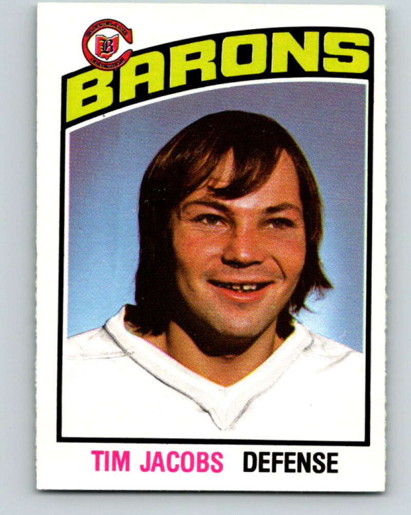 1976-77 O-Pee-Chee #370 Tim Jacobs RC Rookie Cleveland Barons V12897