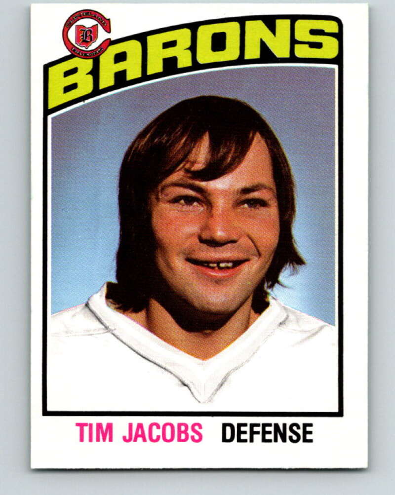 1976-77 O-Pee-Chee #370 Tim Jacobs RC Rookie Cleveland Barons V12898