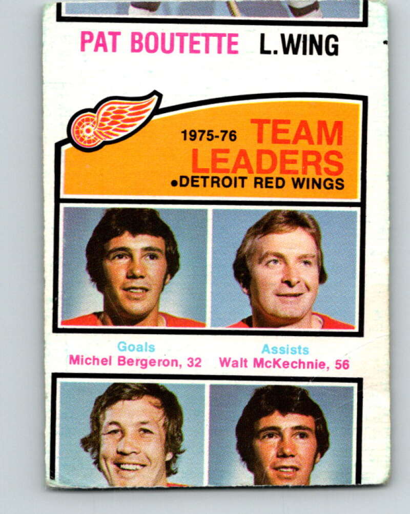 1976-77 O-Pee-Chee #385 Bergeron/McKechnie/Watson TL V12920