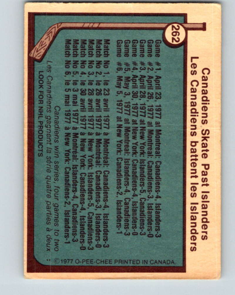 1977-78 O-Pee-Chee #262 Stanley Cup Semi-Finals V14806