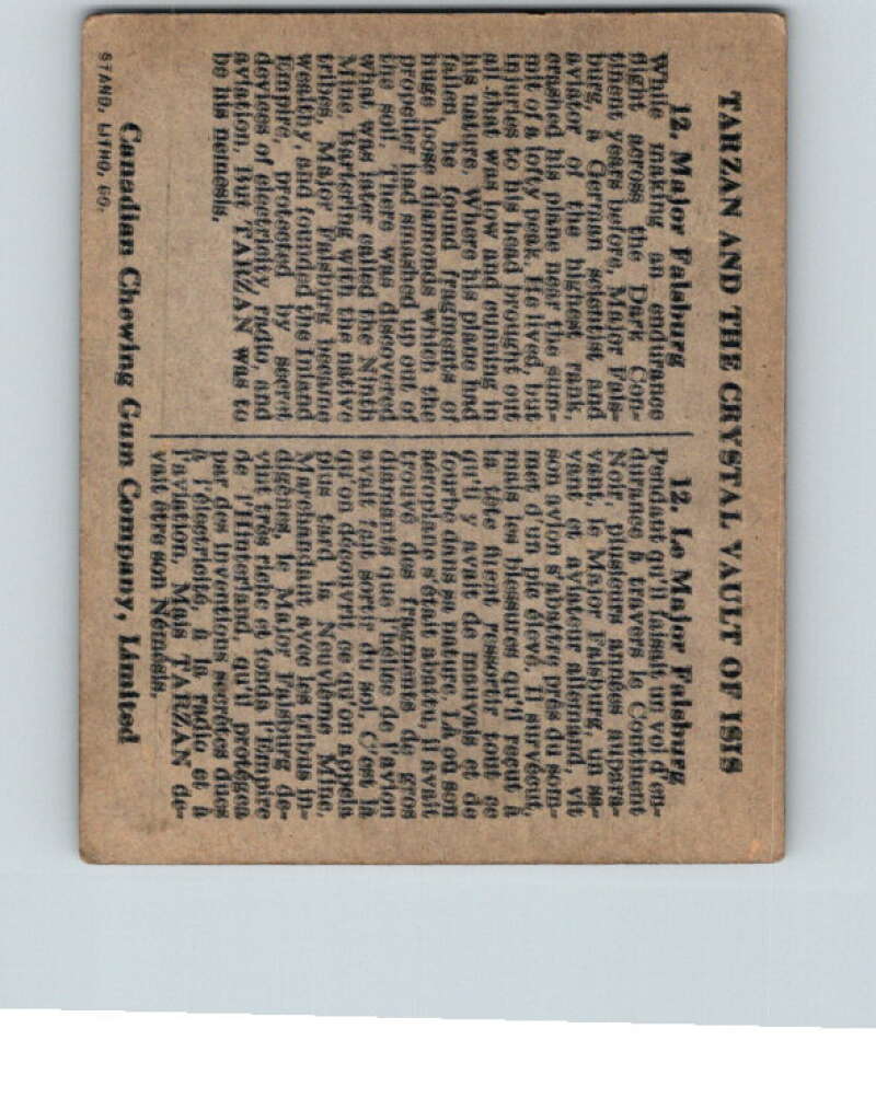 1934 Tarzan Cryastal Vault of Isis #12 Major Falsburg V16350