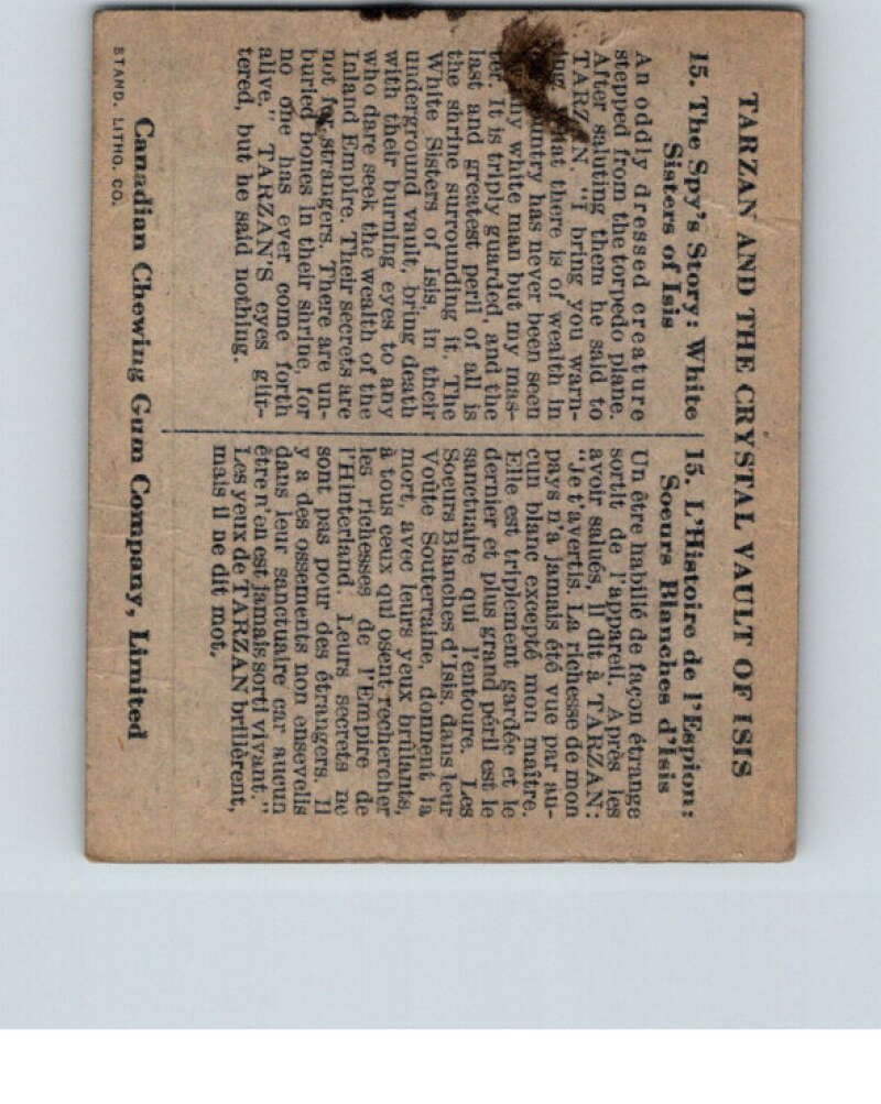 1934 Tarzan Cryastal Vault of Isis #15 Spy's Story V16353