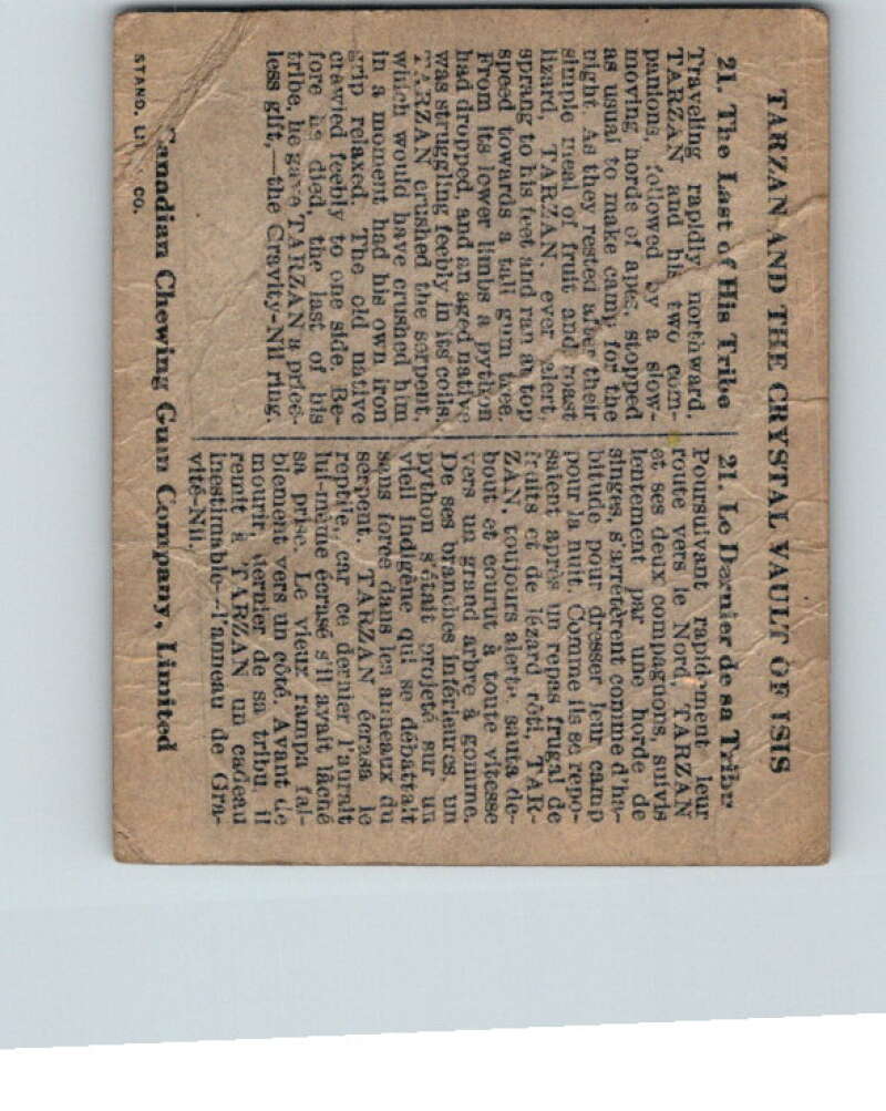 1934 Tarzan Cryastal Vault of Isis #21 Last of his Tribe V16359