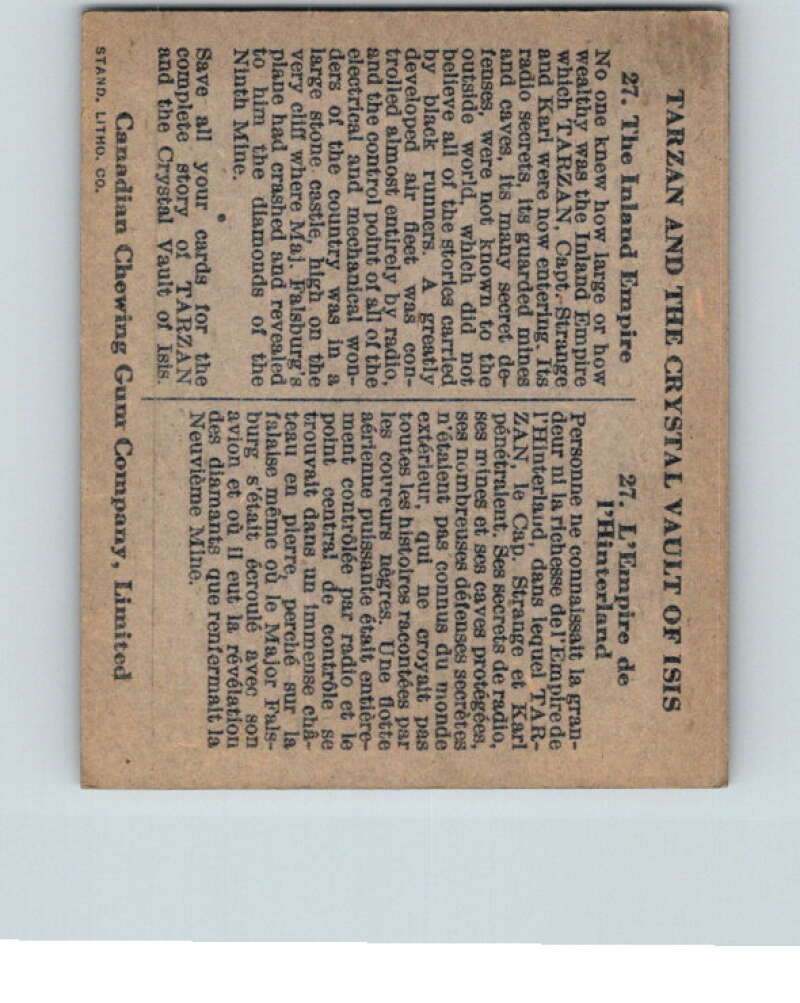 1934 Tarzan Cryastal Vault of Isis #27 Inland Empire V16365