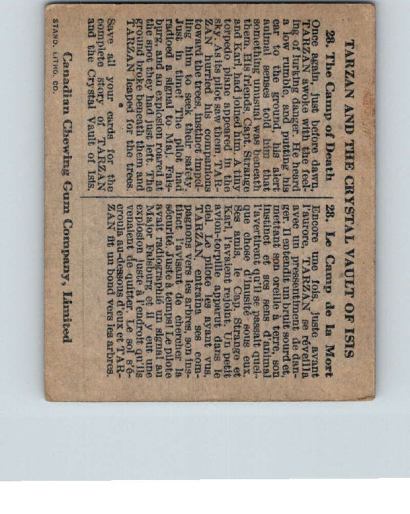 1934 Tarzan Cryastal Vault of Isis #28 Camp of Death V16366