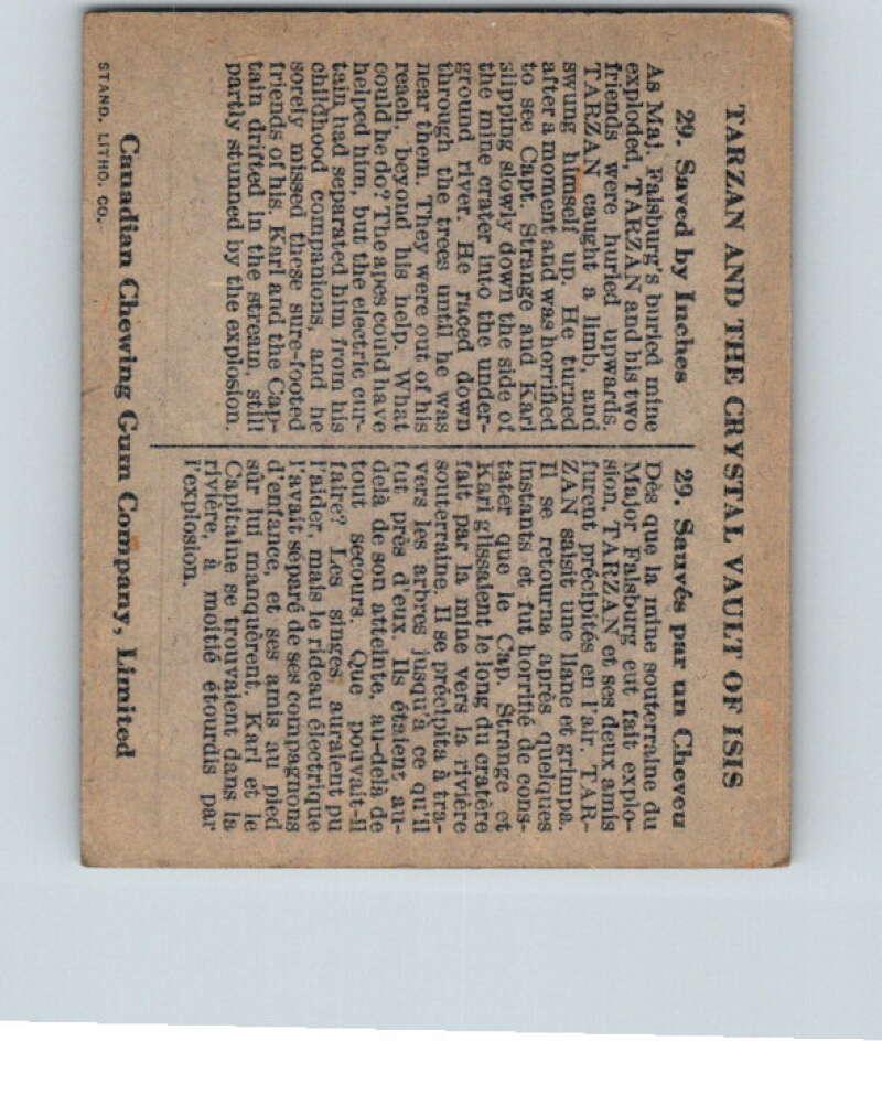 1934 Tarzan Cryastal Vault of Isis #29 Saved by Inches V16367