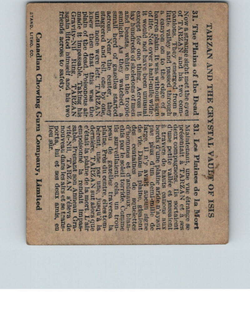 1934 Tarzan Cryastal Vault of Isis #31 Plains of Dead V16369