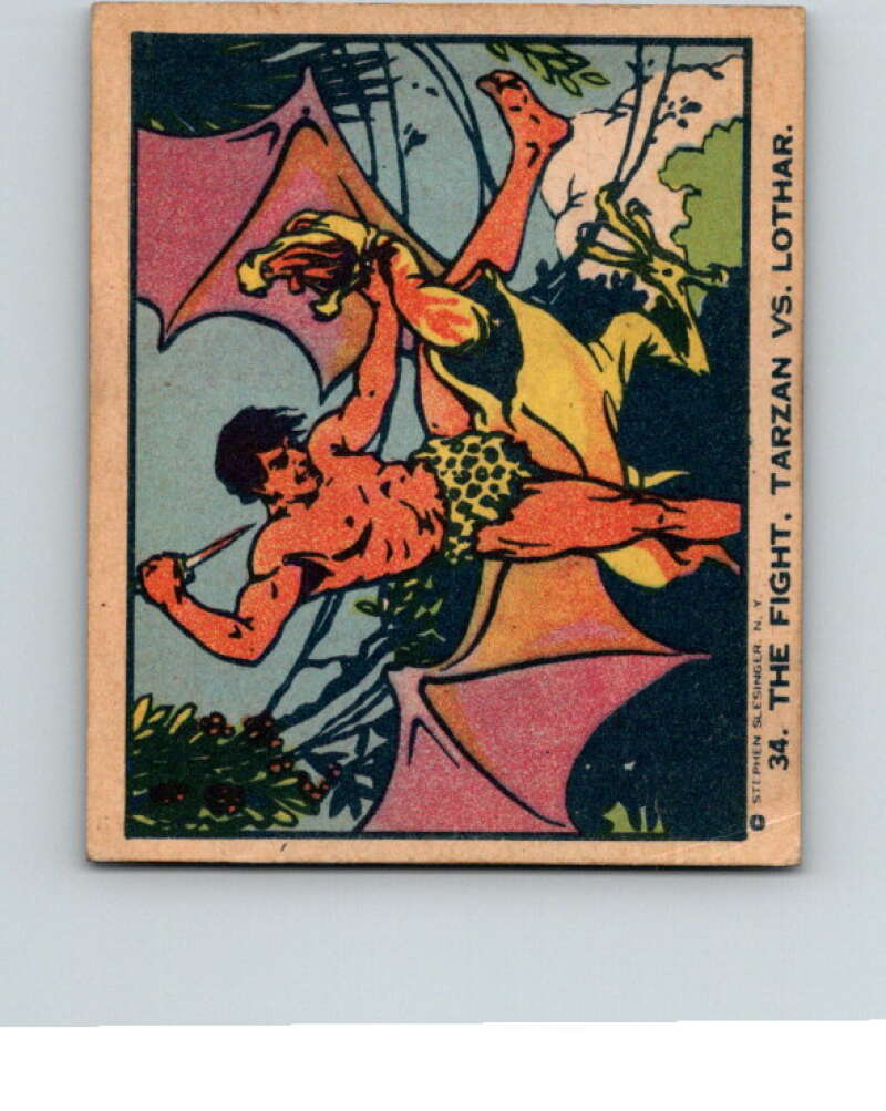 1934 Tarzan Cryastal Vault of Isis #34 The Fight V16372