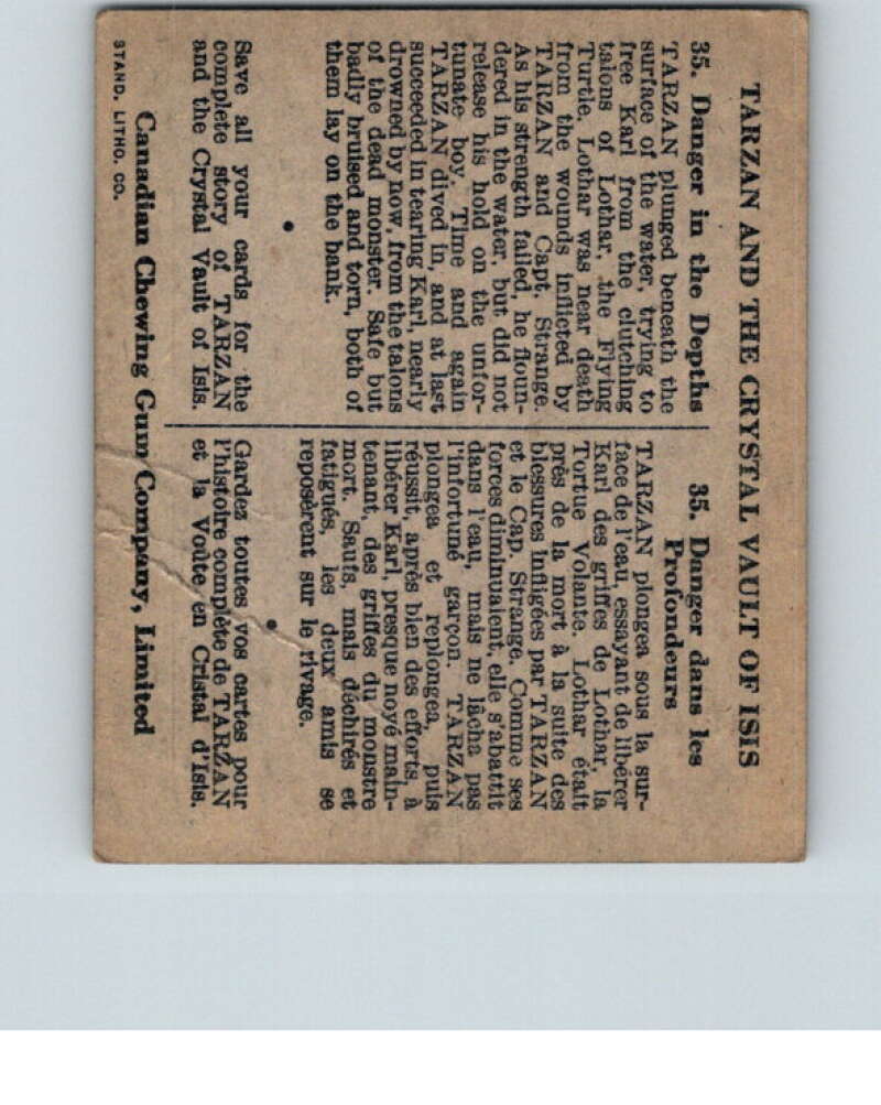 1934 Tarzan Cryastal Vault of Isis #35 Danger in Depths V16373