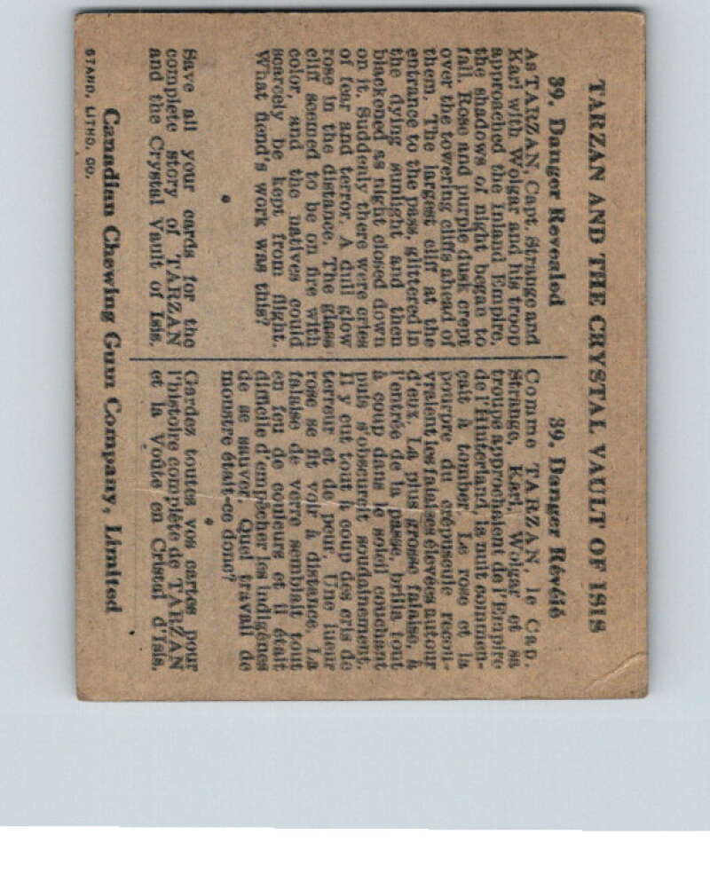 1934 Tarzan Cryastal Vault of Isis #39 Danger Revealed V16374