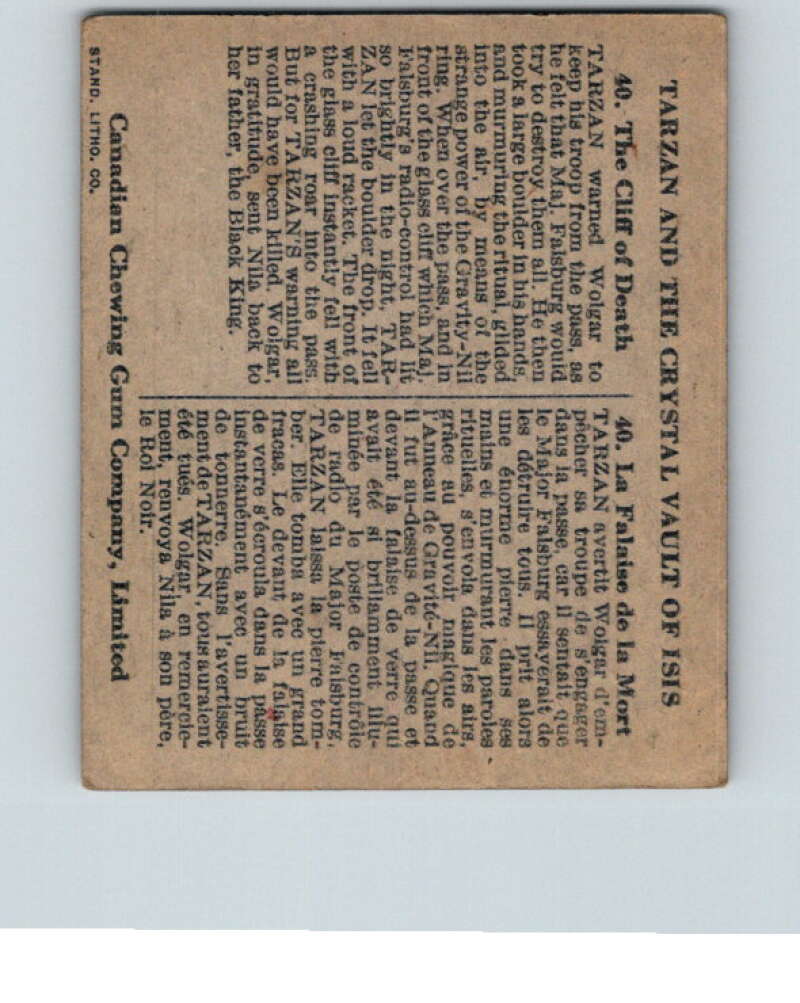 1934 Tarzan Cryastal Vault of Isis #40 Cliff of Death V16375