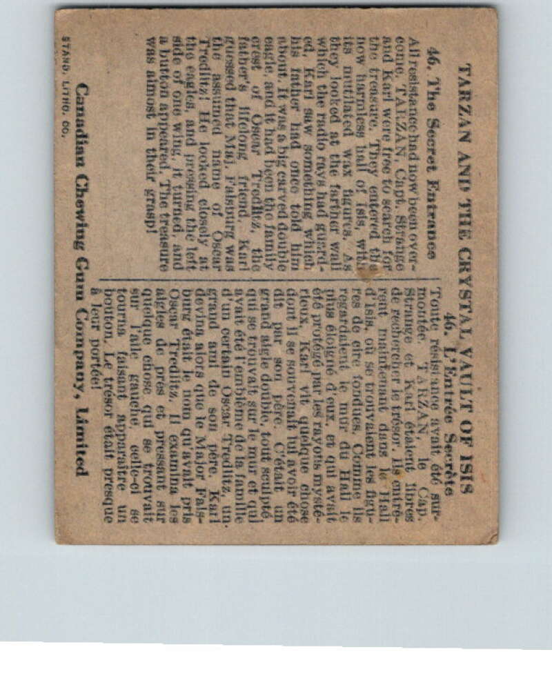 1934 Tarzan Cryastal Vault of Isis #46 Secret Entrance V16379