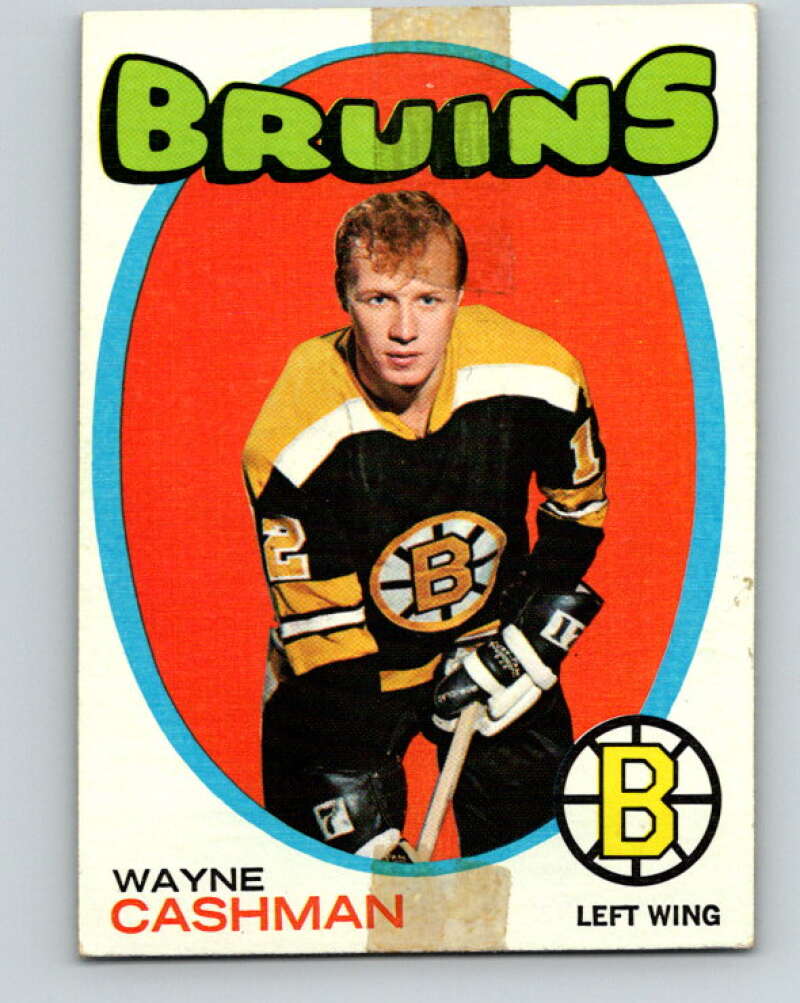 1971-72 Topps #129 Wayne Cashman Boston Bruins V16547