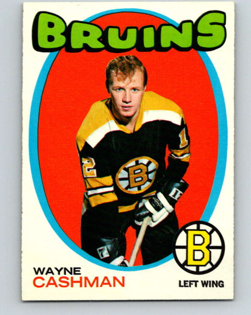 1971-72 Topps #129 Wayne Cashman Boston Bruins V16548