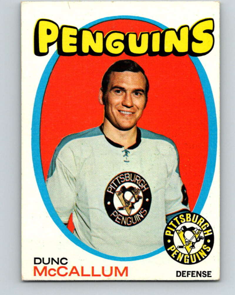 1971-72 Topps #132 Dunc McCallum RC Rookie Pittsburgh V16549