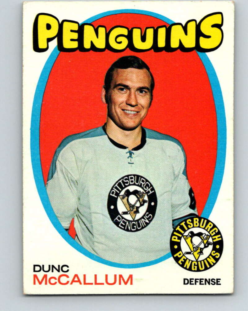 1971-72 Topps #132 Dunc McCallum RC Rookie Pittsburgh V16550