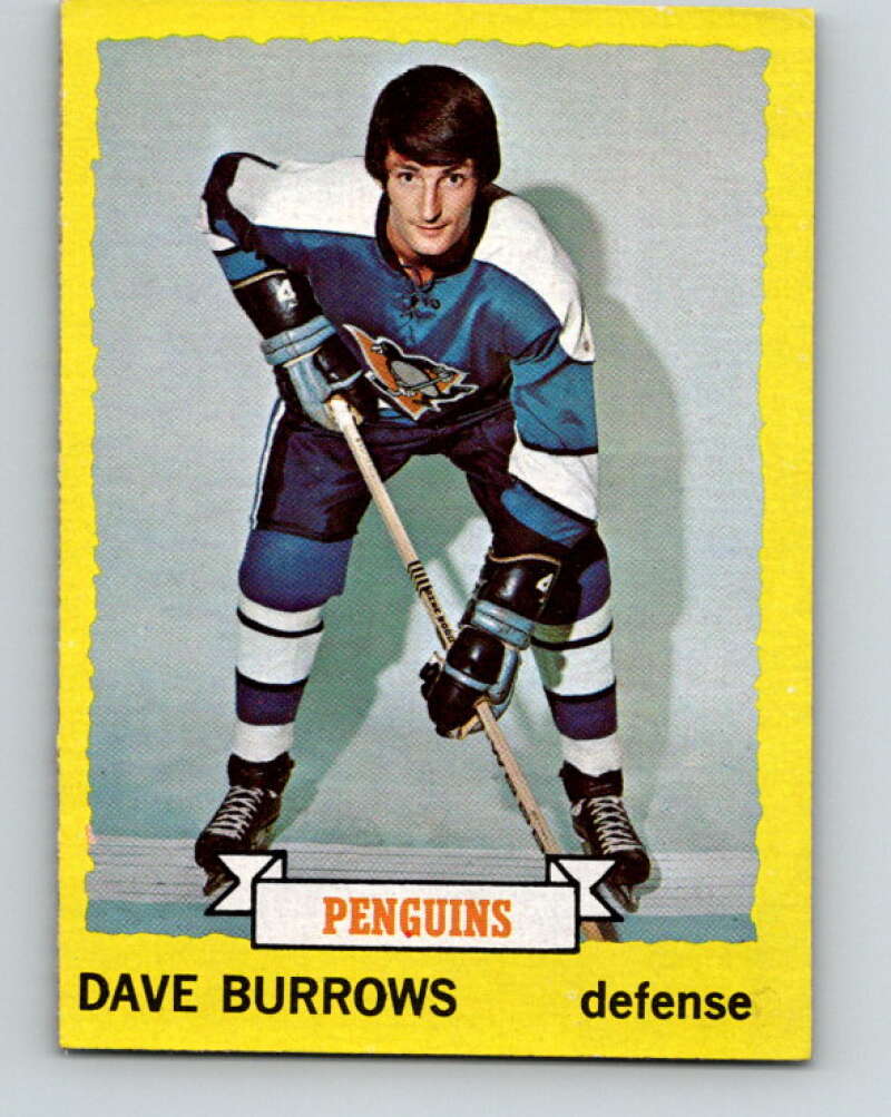 1973-74 Topps #27 Dave Burrows Pittsburgh Penguins V16626