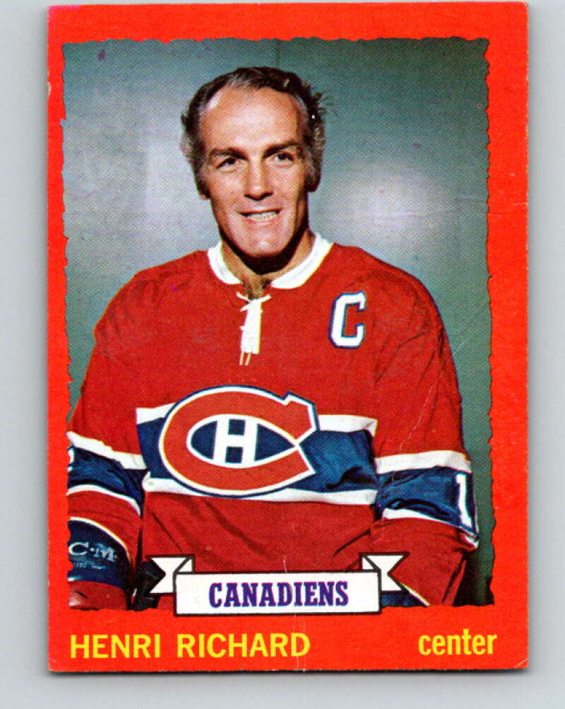 1973-74 Topps #87 Henri Richard Montreal Canadiens V16653