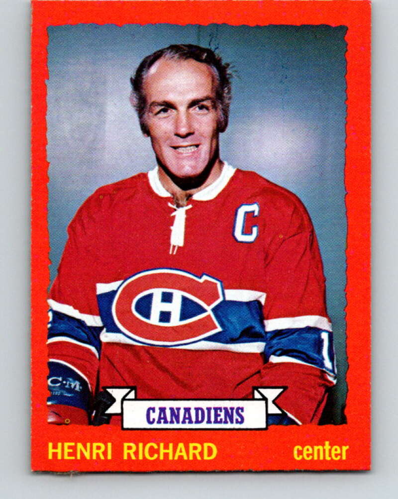 1973-74 Topps #87 Henri Richard Montreal Canadiens V16654