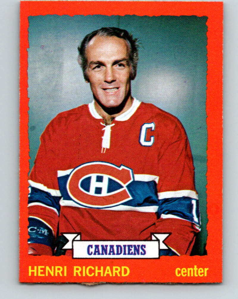1973-74 Topps #87 Henri Richard Montreal Canadiens V16655