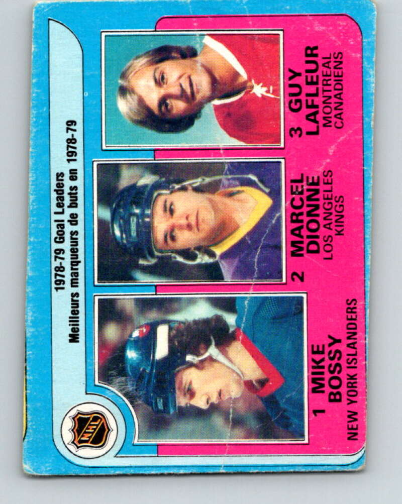1979-80 O-Pee-Chee #1 Bossy/Dionne/Lafleur LL V16711