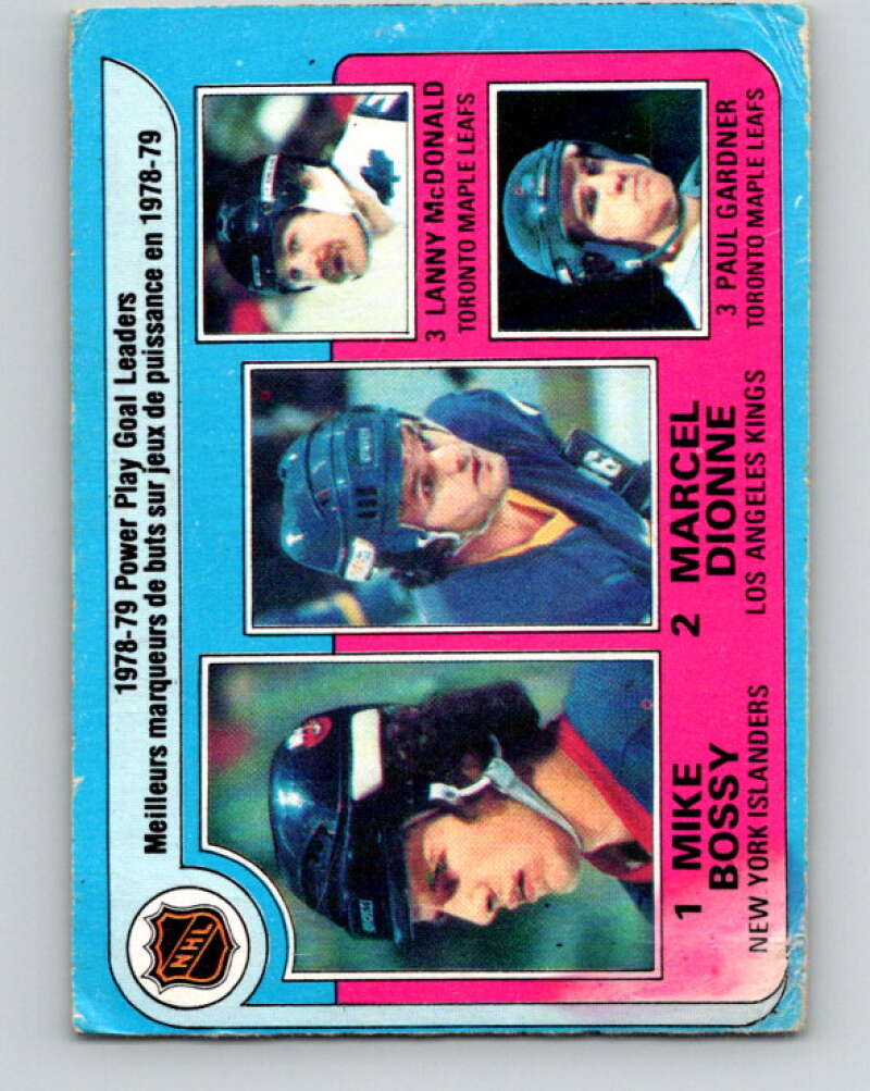 1979-80 O-Pee-Chee #5 Bossy/Dionne/McDonald/Gardner V16754