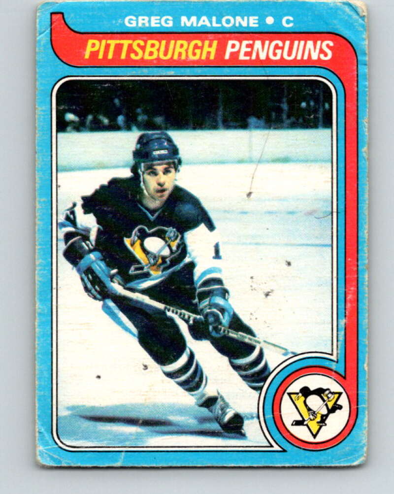 1979-80 O-Pee-Chee #9 Greg Malone Pittsburgh Penguins V16806