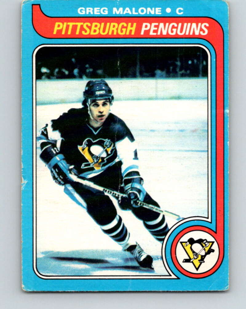 1979-80 O-Pee-Chee #9 Greg Malone Pittsburgh Penguins V16807