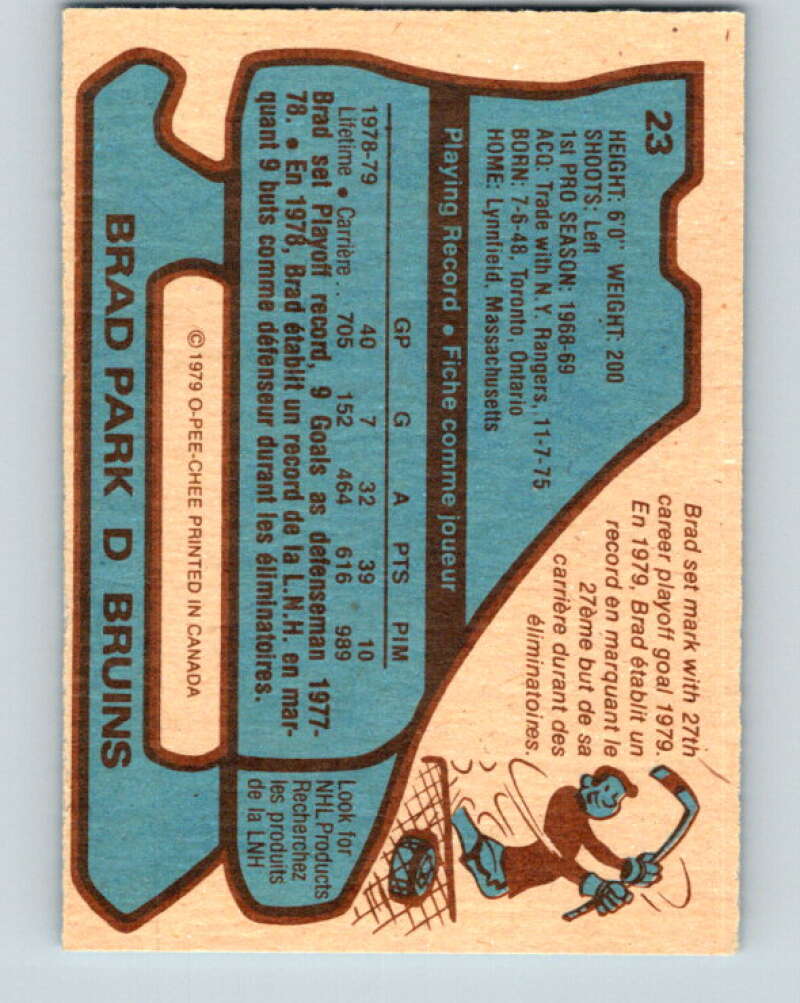 1979-80 O-Pee-Chee #23 Brad Park Boston Bruins V16949
