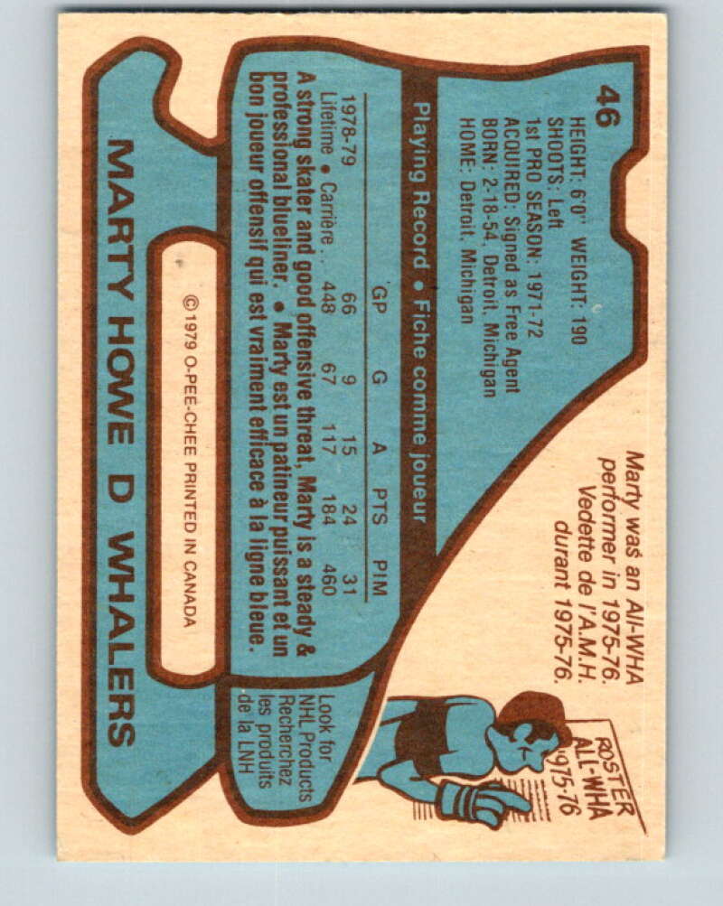 1979-80 O-Pee-Chee #46 Marty Howe Hartford Whalers V17160