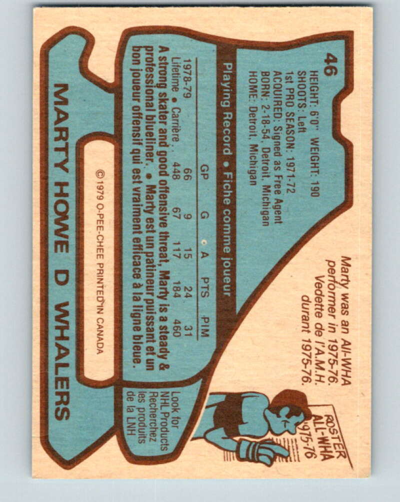 1979-80 O-Pee-Chee #46 Marty Howe Hartford Whalers V17163