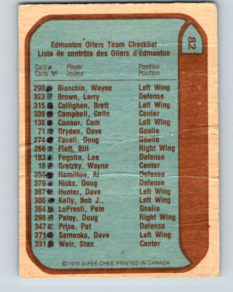 1979-80 O-Pee-Chee #82 Emblem Oilers TC Edmonton Oilers V17468