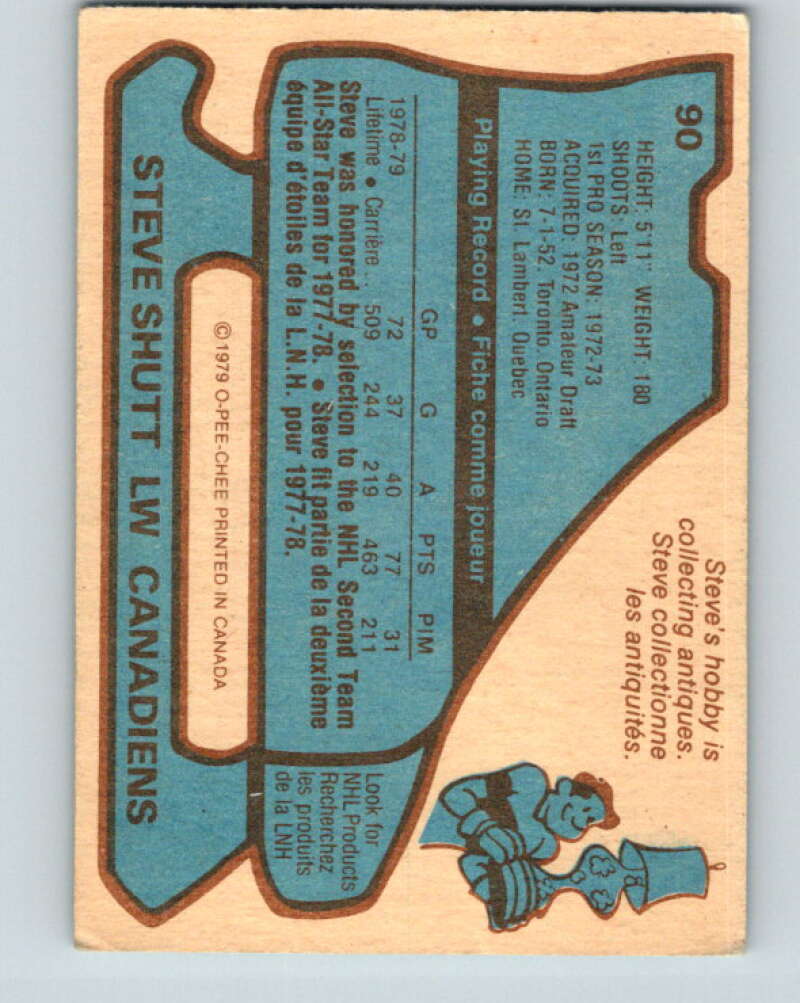 1979-80 O-Pee-Chee #90 Steve Shutt Montreal Canadiens V17527