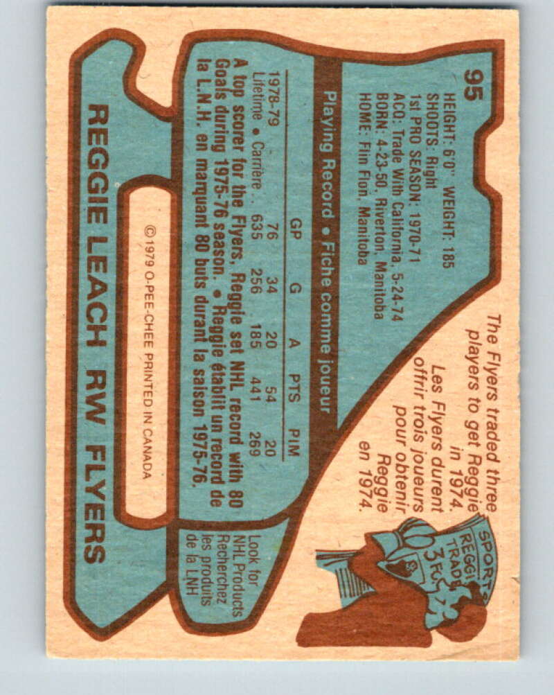 1979-80 O-Pee-Chee #95 Reggie Leach Philadelphia Flyers V17582
