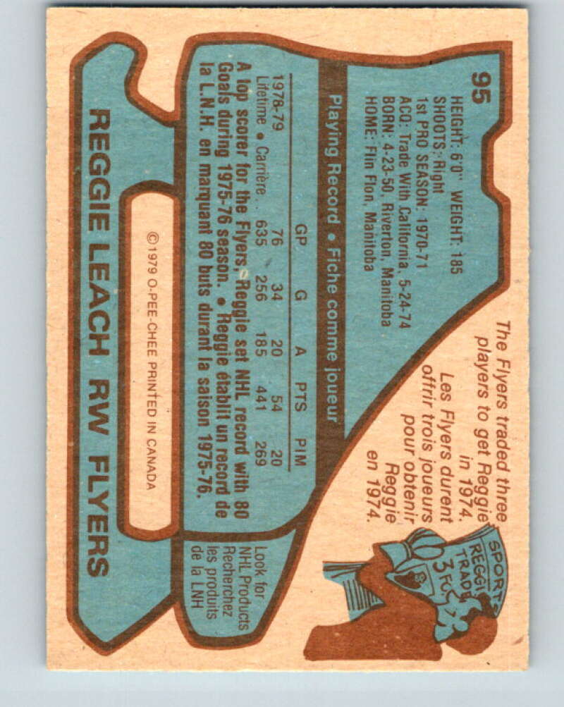 1979-80 O-Pee-Chee #95 Reggie Leach Philadelphia Flyers V17585