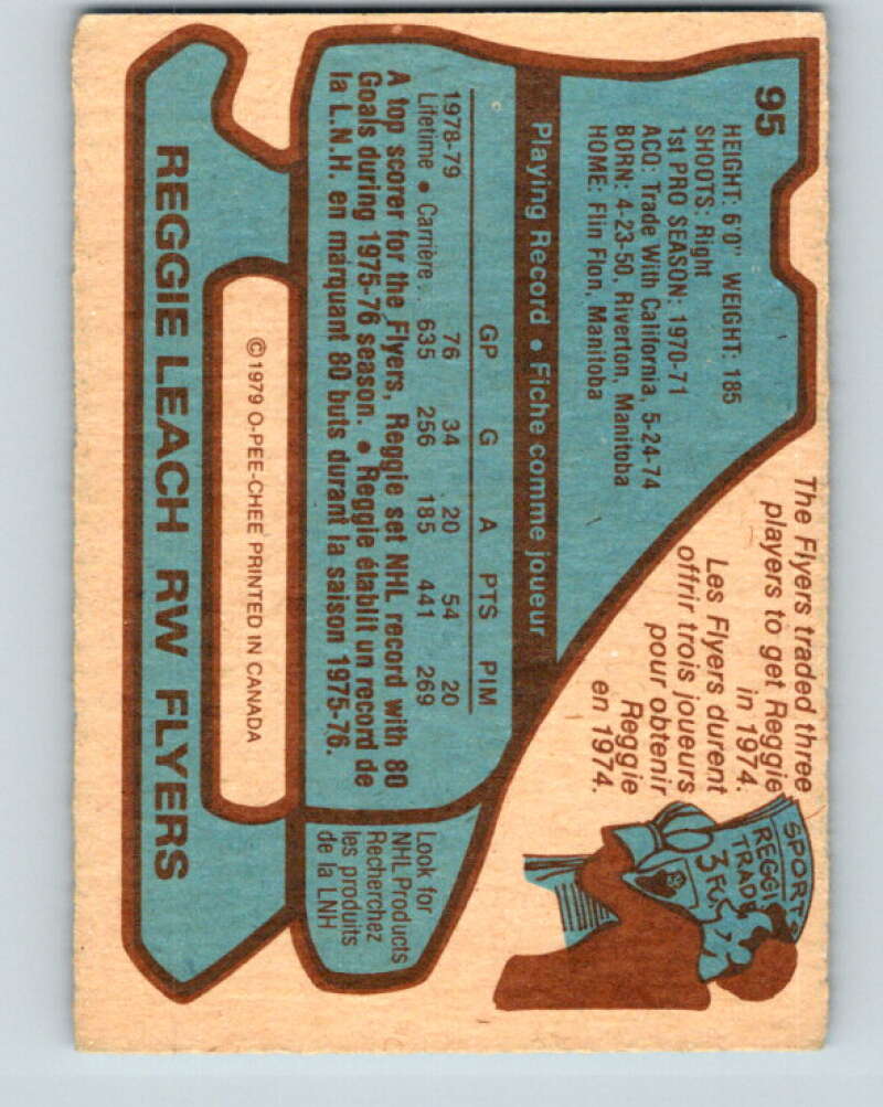 1979-80 O-Pee-Chee #95 Reggie Leach Philadelphia Flyers V17587