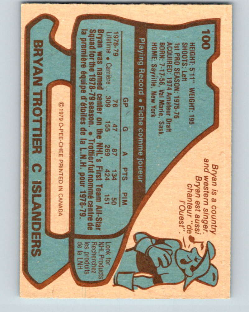 1979-80 O-Pee-Chee #100 Bryan Trottier AS New York Islanders V17633