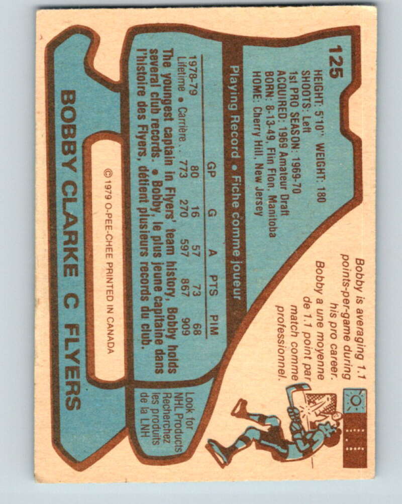 1979-80 O-Pee-Chee #125 Bobby Clarke Philadelphia Flyers V17863