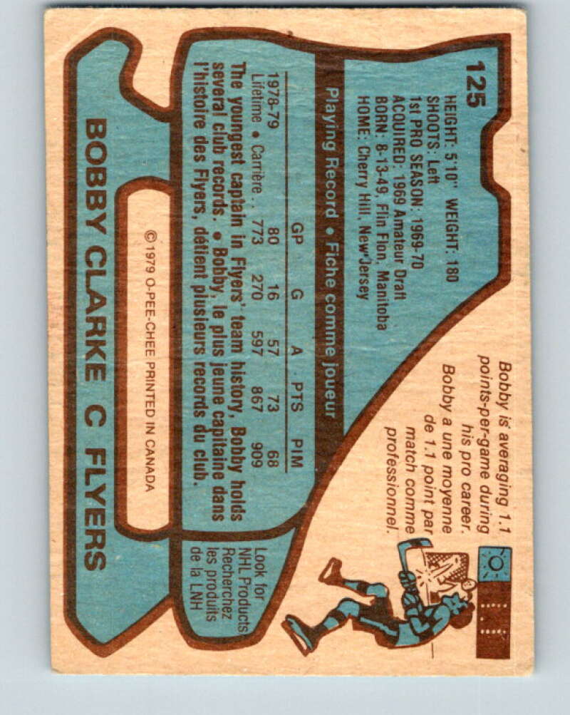 1979-80 O-Pee-Chee #125 Bobby Clarke Philadelphia Flyers V17867