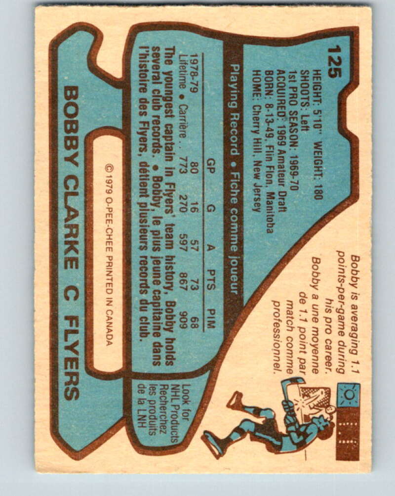 1979-80 O-Pee-Chee #125 Bobby Clarke Philadelphia Flyers V17868