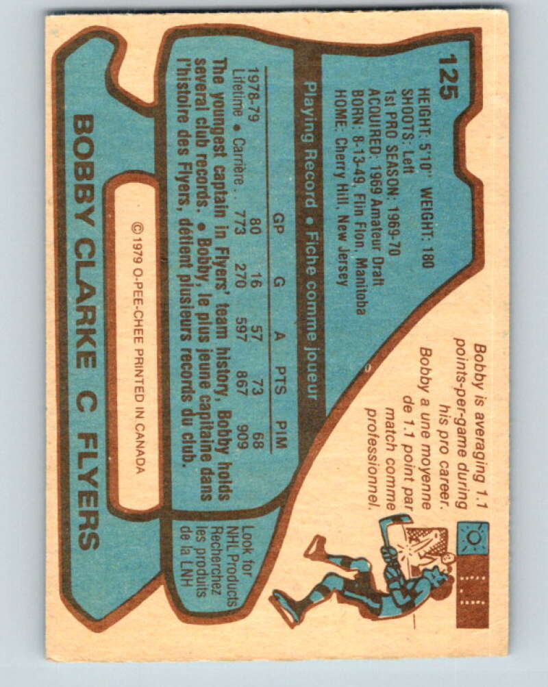 1979-80 O-Pee-Chee #125 Bobby Clarke Philadelphia Flyers V17869