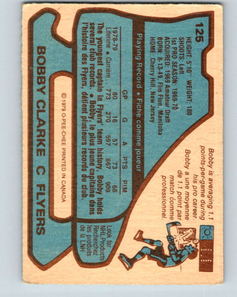 1979-80 O-Pee-Chee #125 Bobby Clarke Philadelphia Flyers V17870
