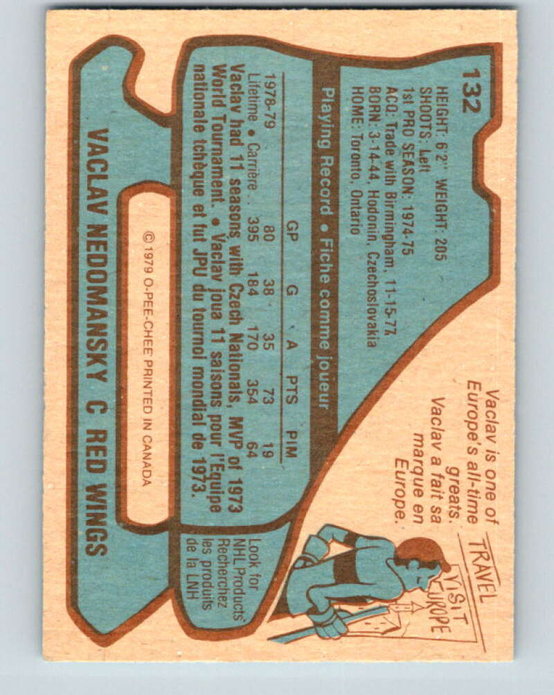 1979-80 O-Pee-Chee #132 Vaclav Nedomansky Detroit Red Wings V17931