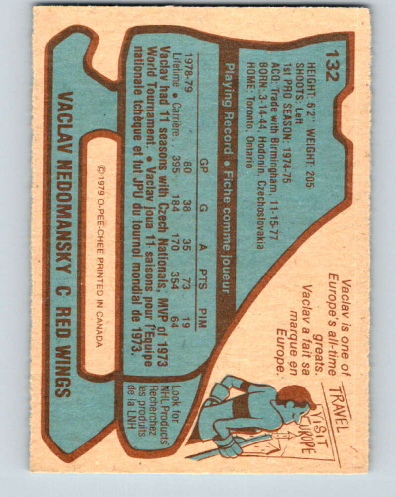 1979-80 O-Pee-Chee #132 Vaclav Nedomansky Detroit Red Wings V17932